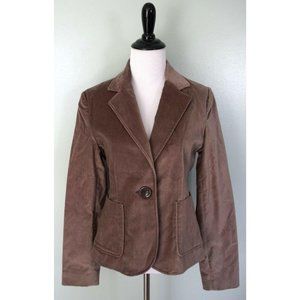 GAP Brown Velvet 1 Button Career Blazer Coat